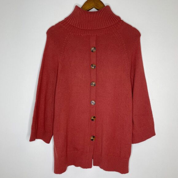Soft Surroundings 3/4 Sleeve Turtle Neck Pull Over Sweater Size Small Women’s - Picture 11 of 11